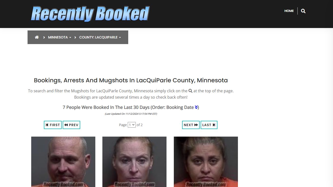 Bookings, Arrests and Mugshots in LacQuiParle County, Minnesota